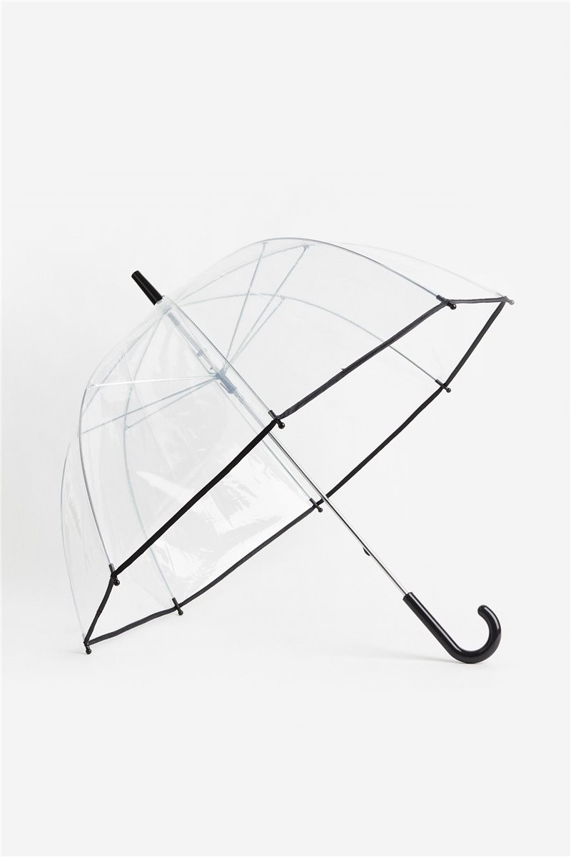 Прозрачный зонтик, Прозрачный/черный