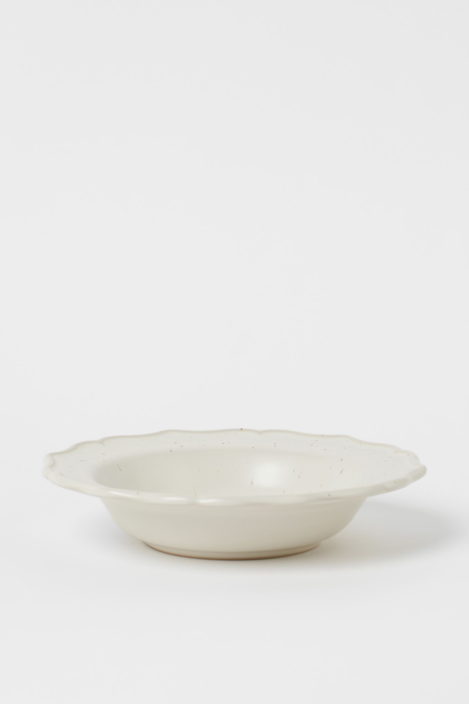 Глубокая керамическая тарелка, Белый