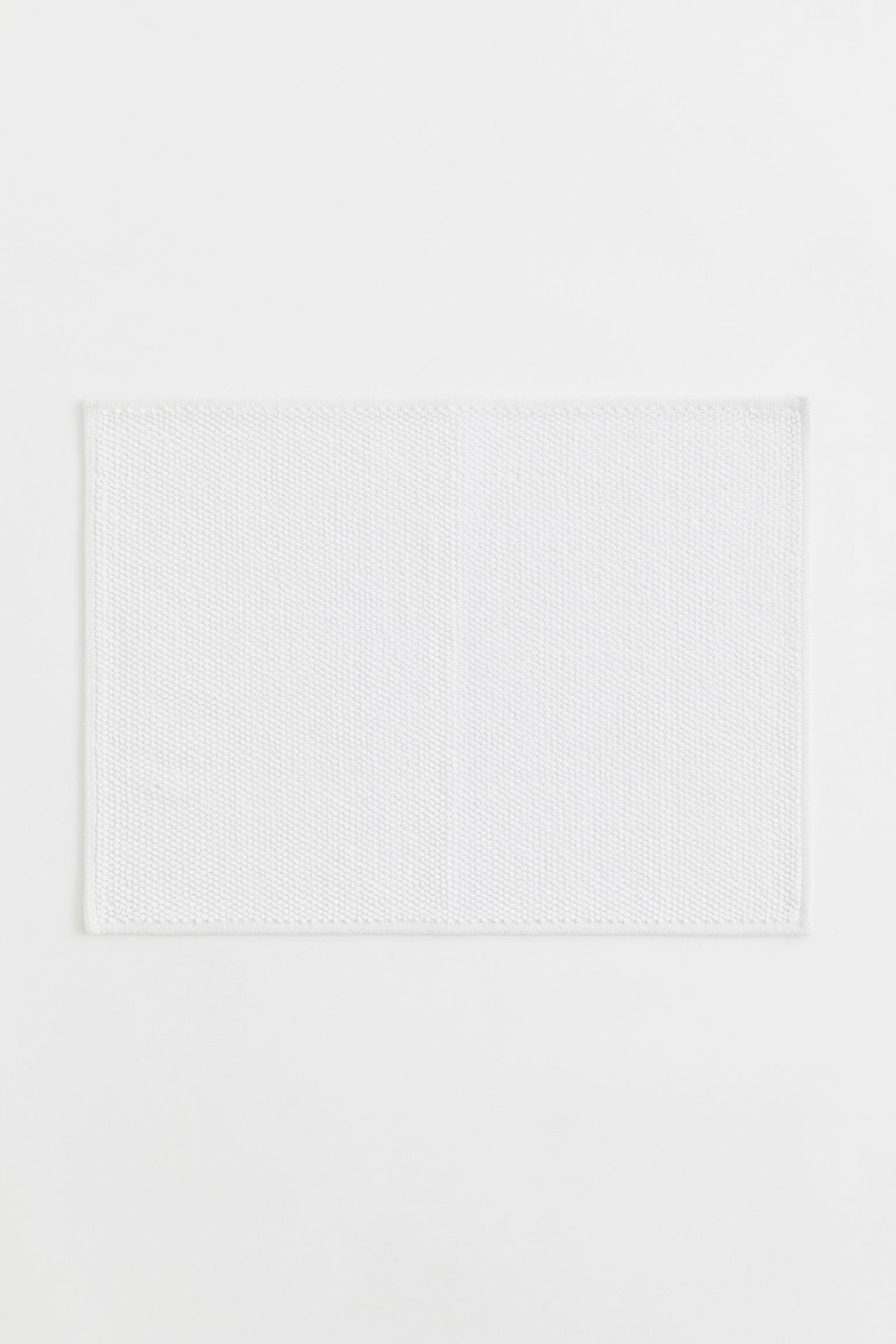 Хлопковый коврик для ванной, Белый, 50x70