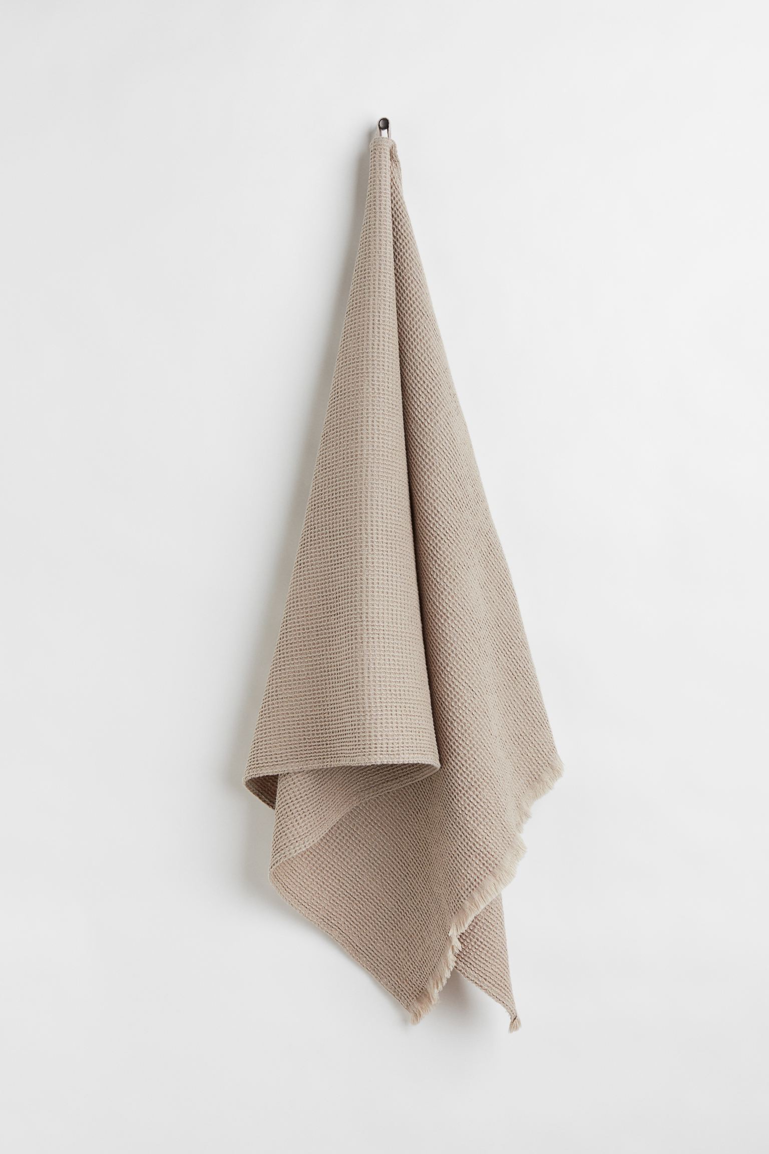 Вафельное банное полотенце, Светло-серый бежевый, 70x140
