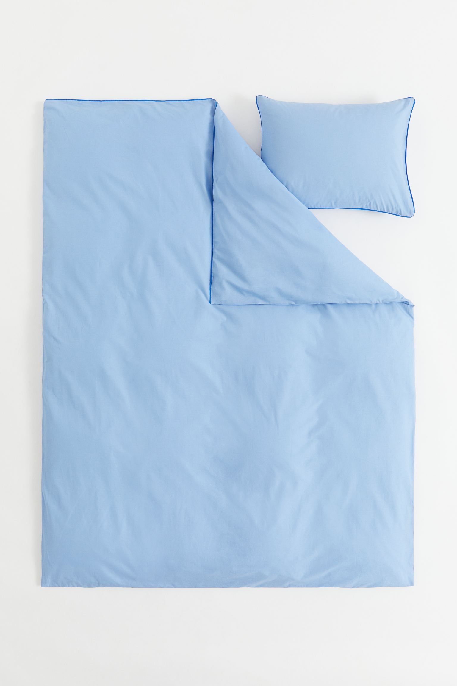 Односпальное постельное белье, Светло-синий, Разные размеры