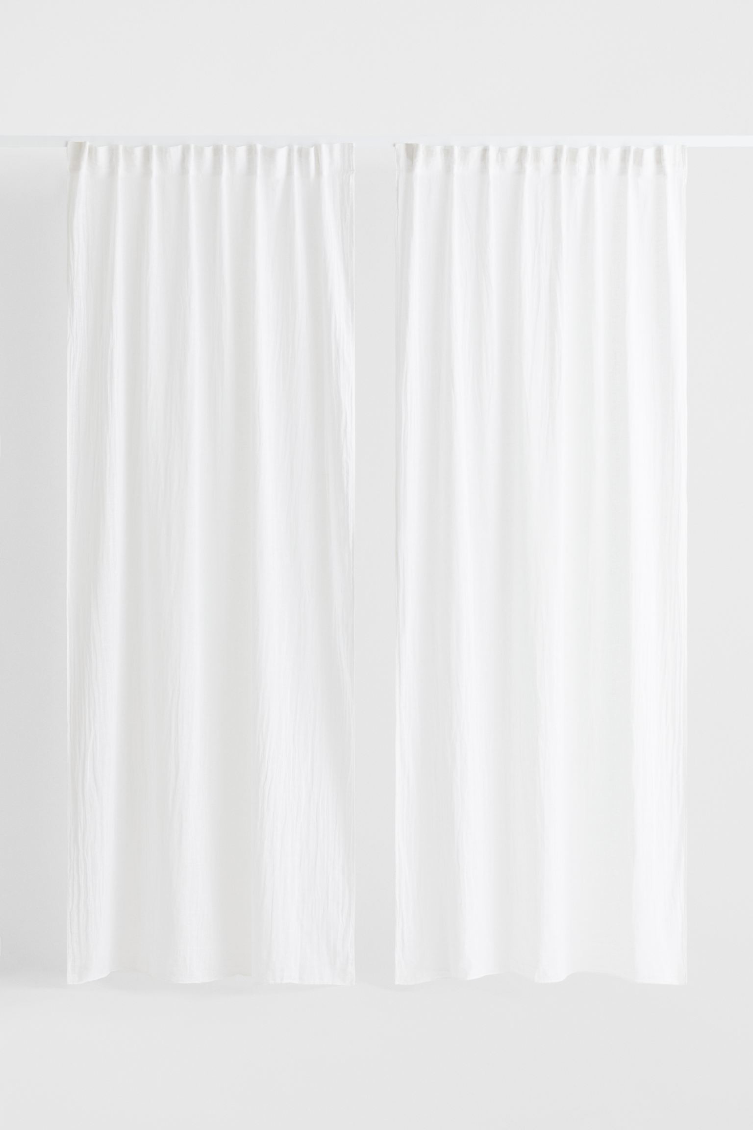 Многофункциональная штора из смесовой льняной ткани, 2 шт., Белый, 120x250