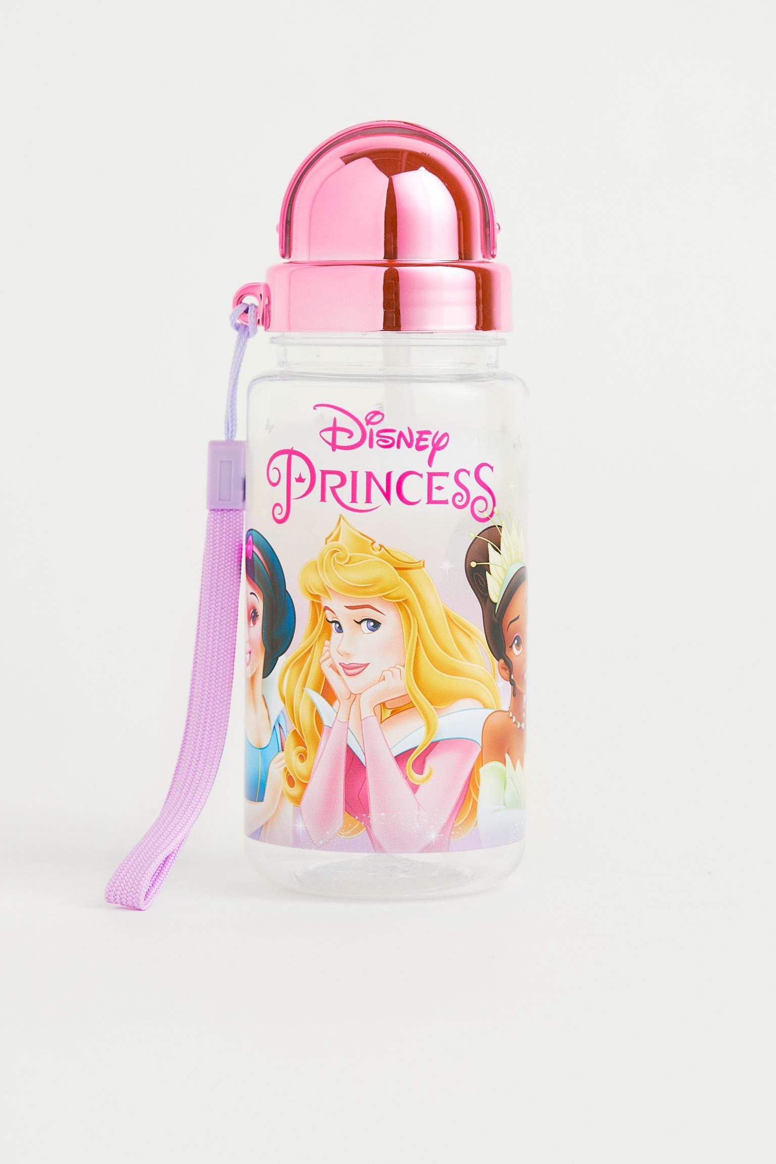 Бутылка для воды с принтом, Розовый/Принцессы Диснея