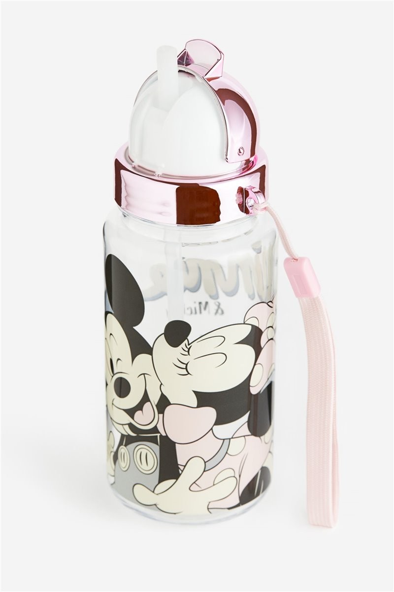 Бутылка для воды с принтом, Розовый/Минни Маус