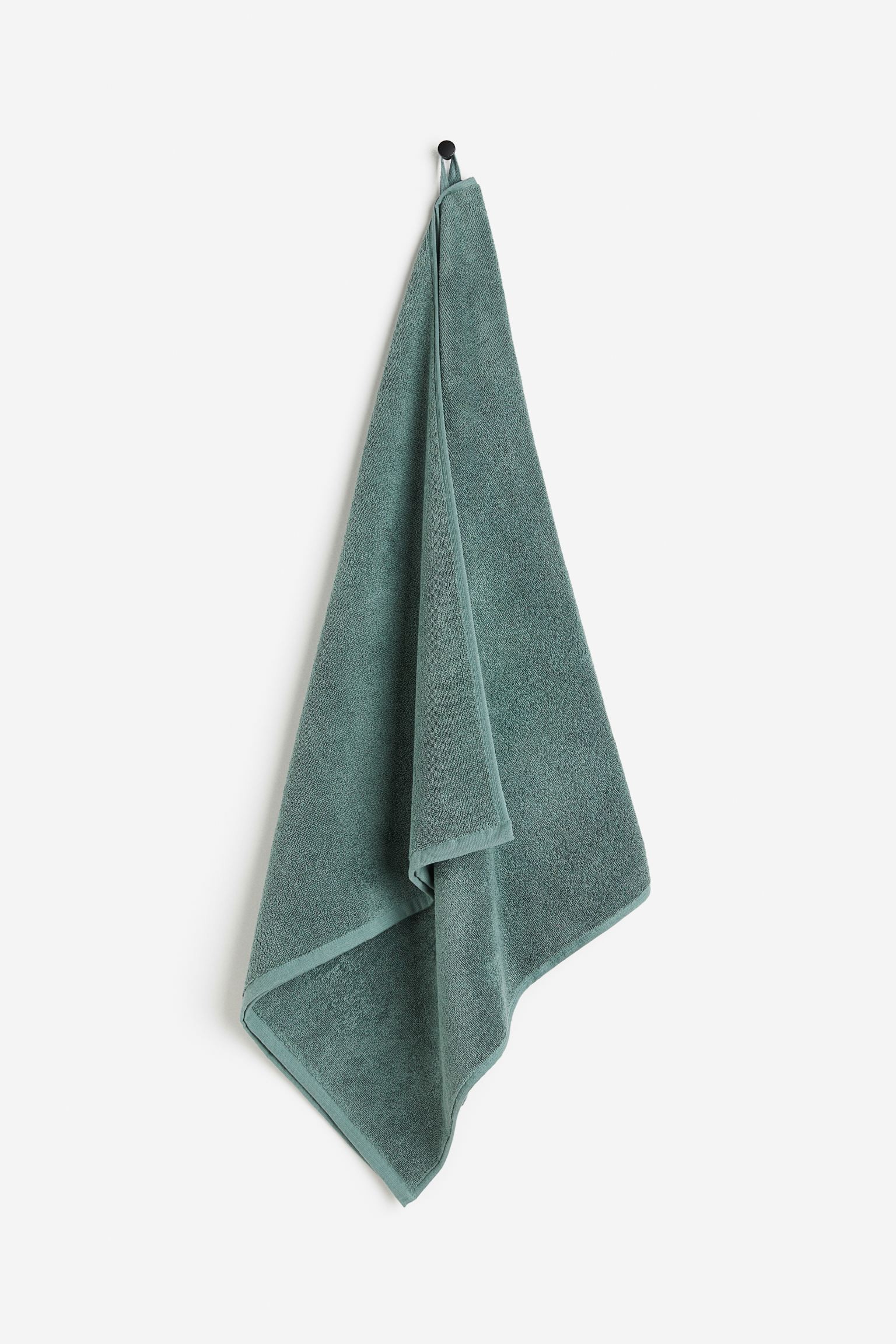 Большое банное махровое полотенце, Темно-зеленый шалфей, 70x140