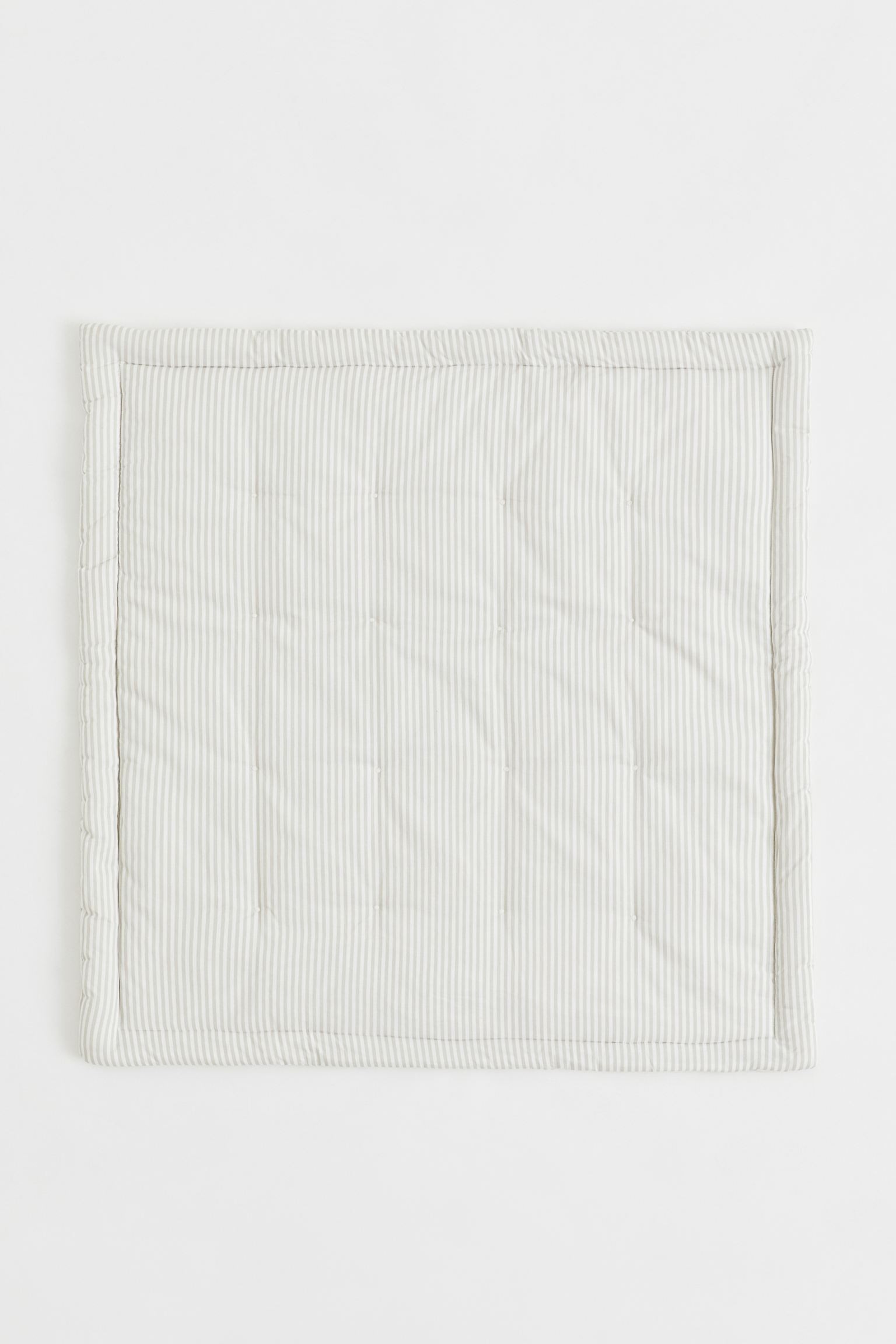 Детский коврик из хлопка, Светло-серый/Полосатый, 100x100