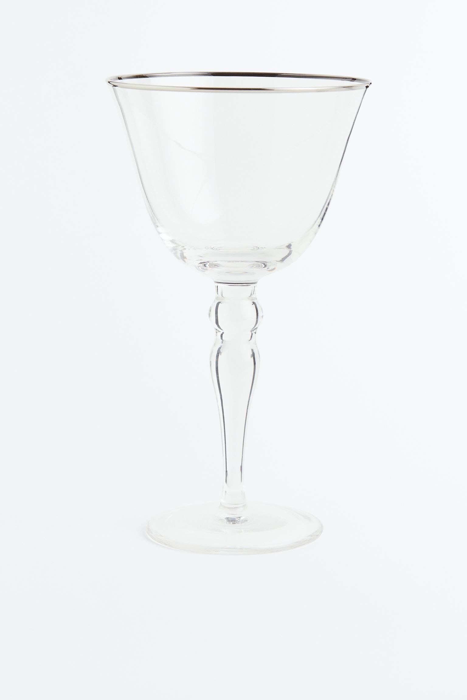 Бокал для коктейля, Прозрачное стекло/серебро