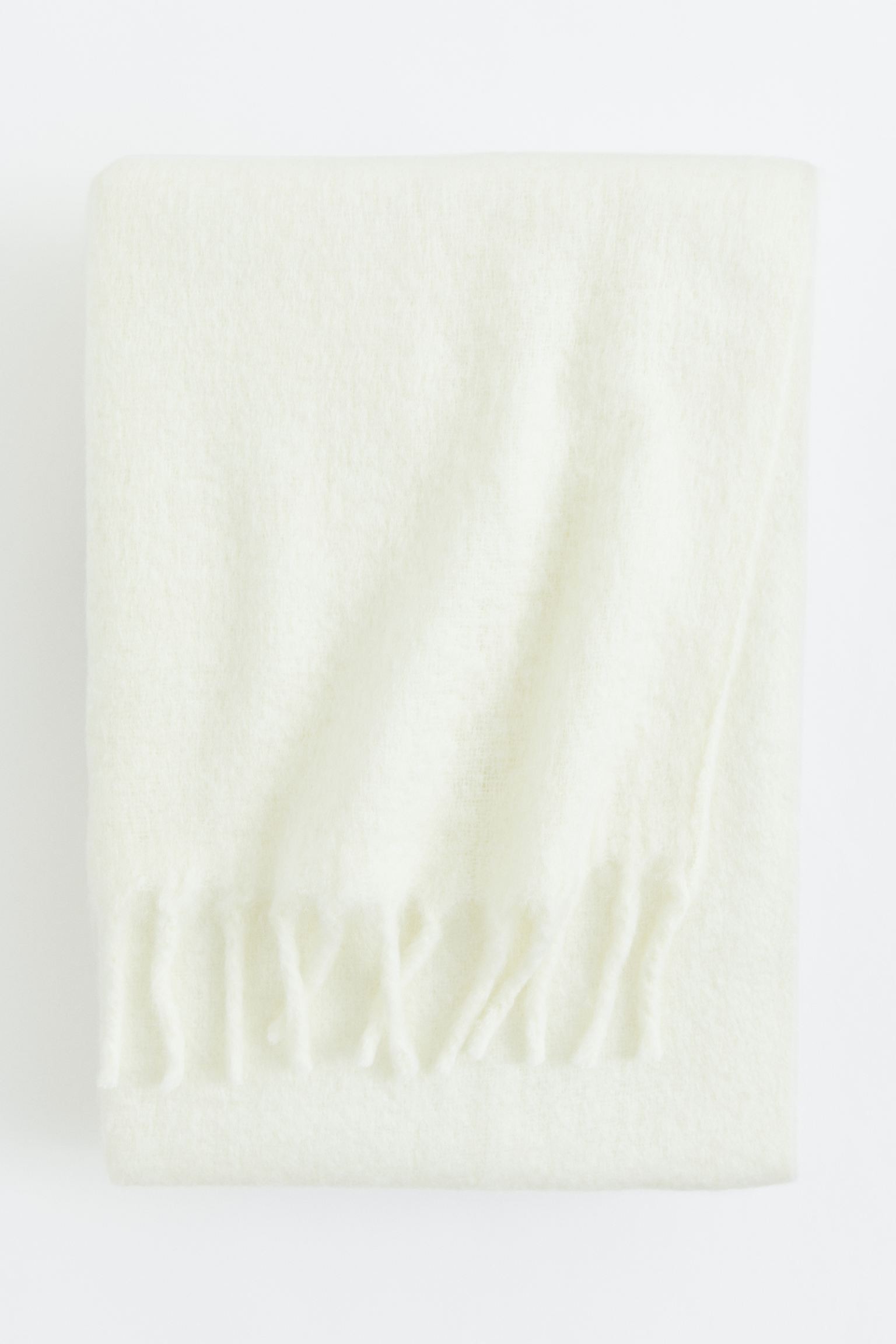 Плед из смесовой шерсти, Белый, 130x170