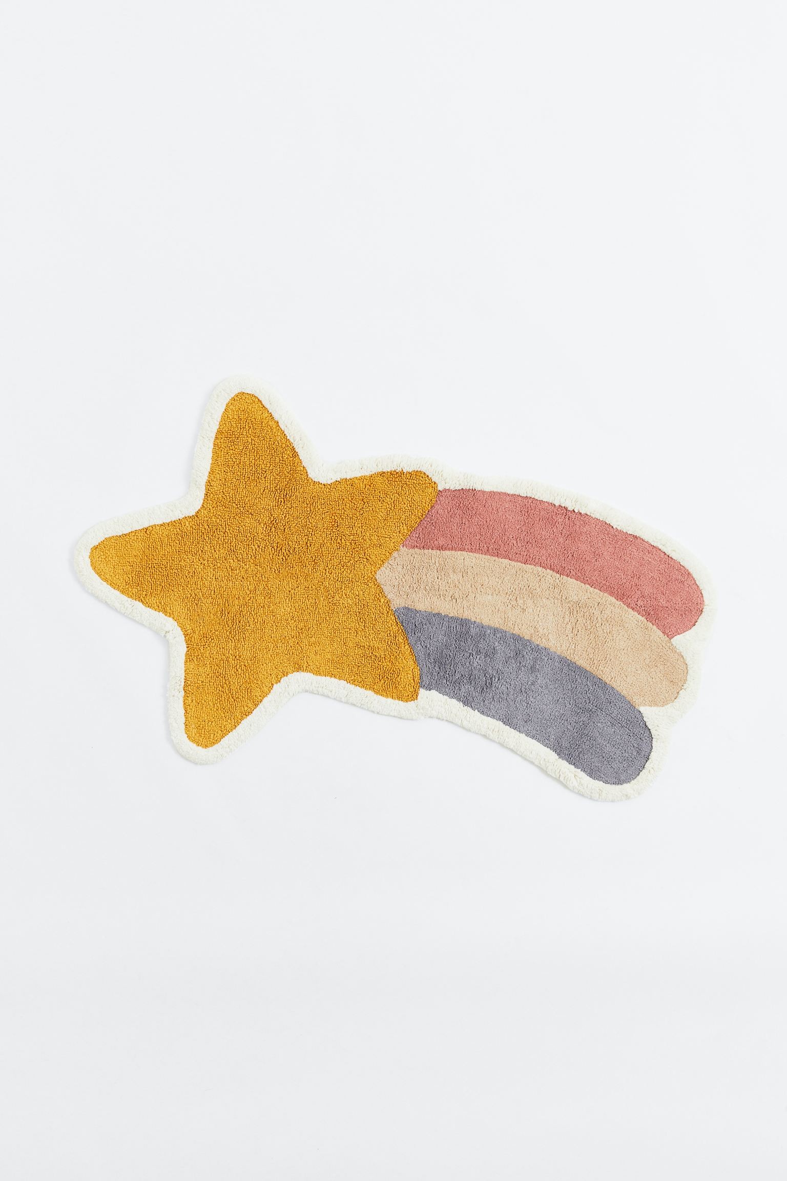 Пушистый ковер в форме звезды, Желтый/Звезда, Разные размеры