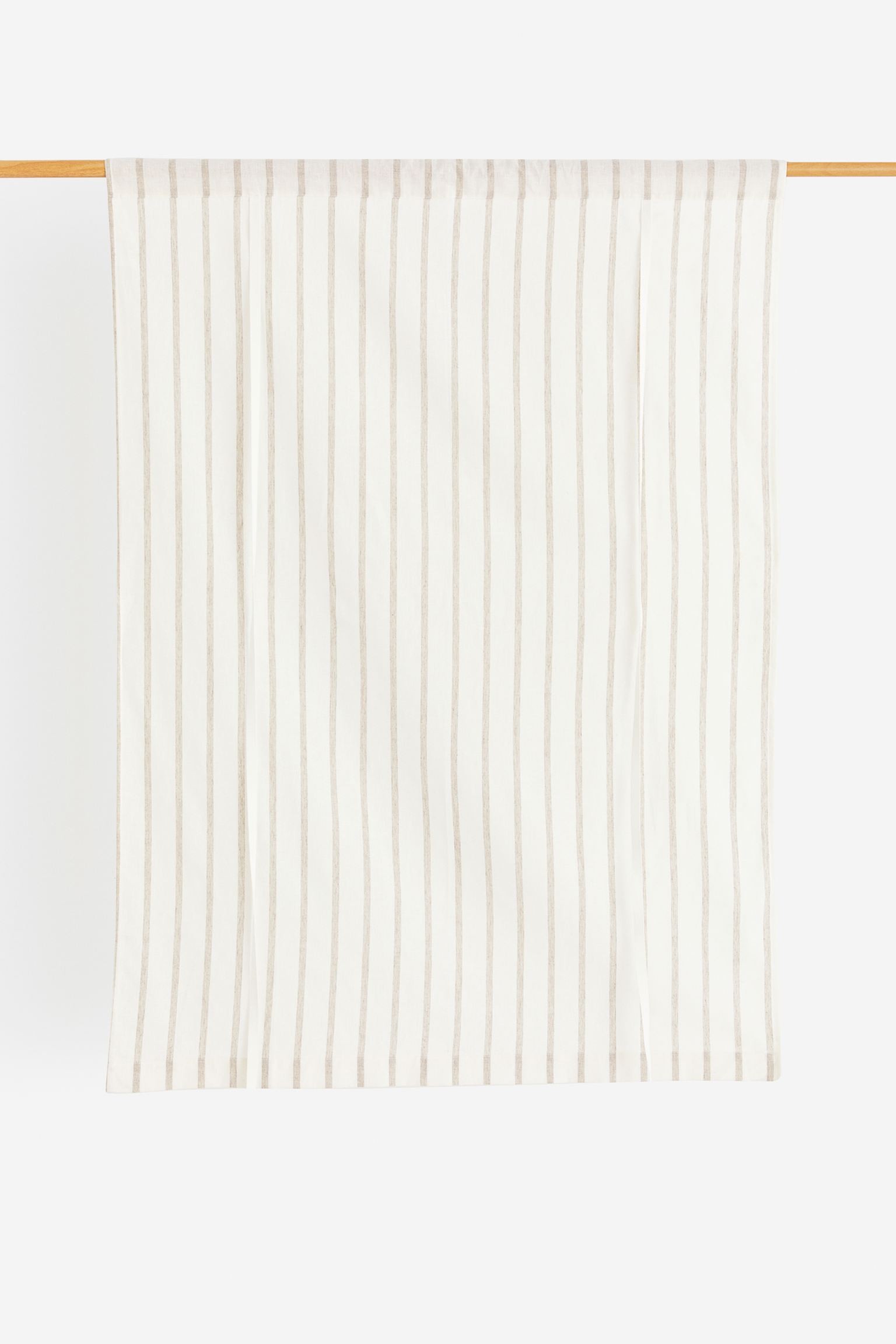 Рулонная штора из смеси льна, Белые полоски, 80x130