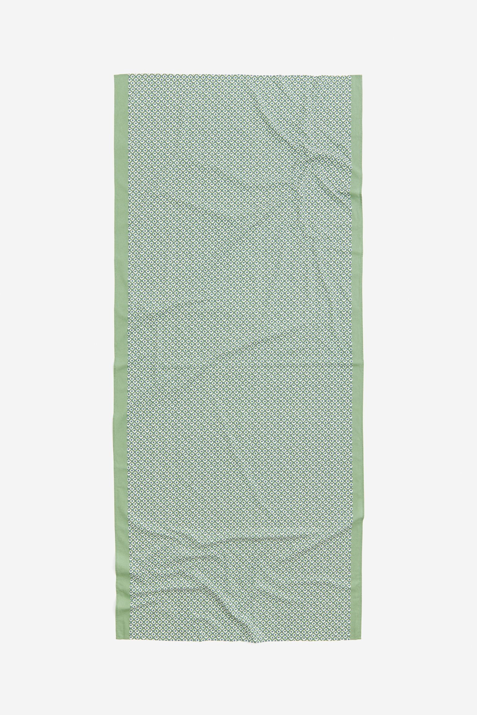 Скатерть с узором, Зеленый/Узор, 140x320