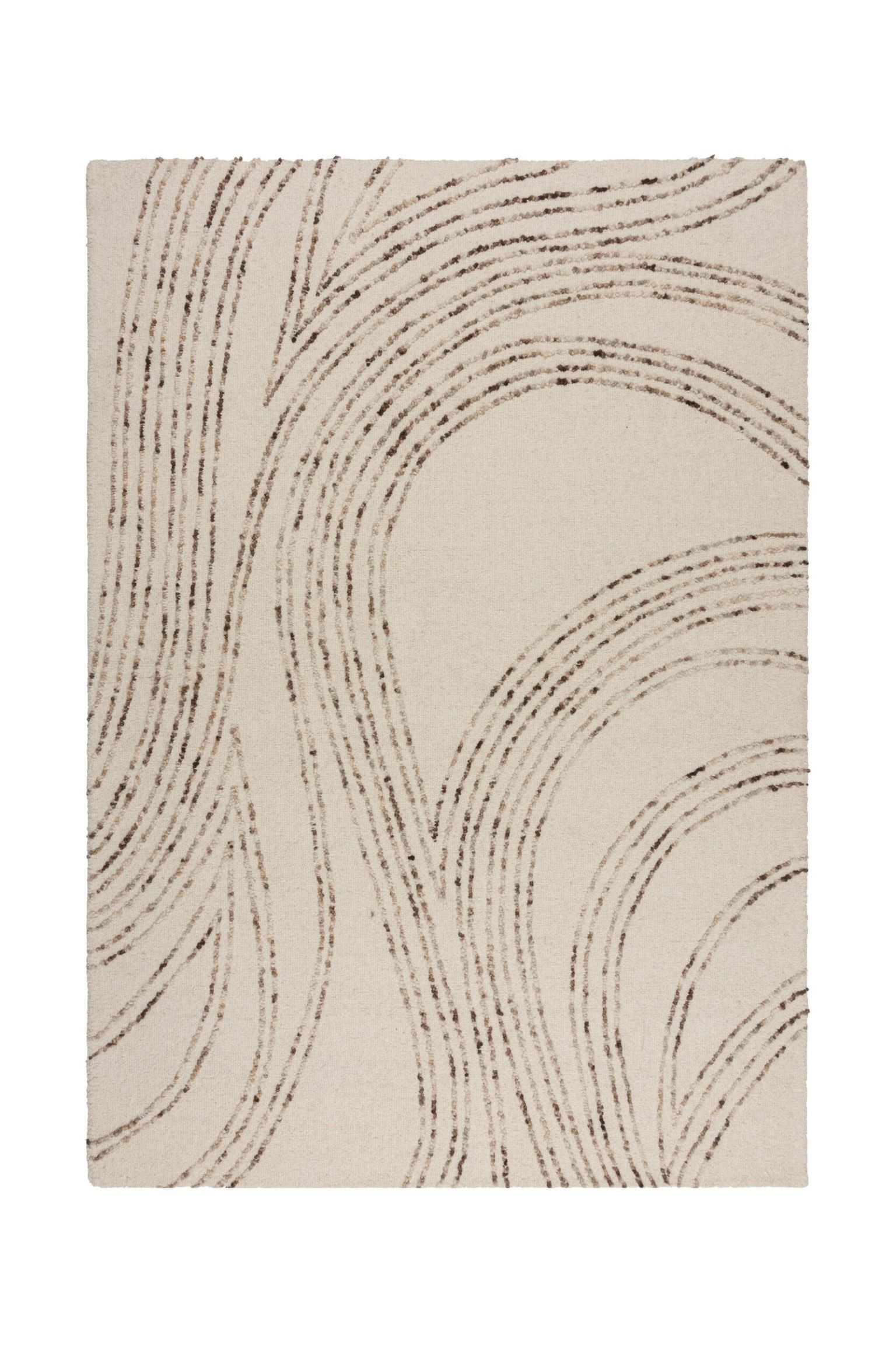 Шерстяной Ковер Abstract Swirl - Натуральный/коричневый