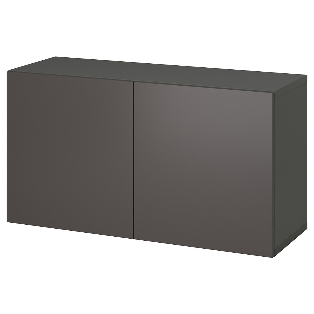 BESTÅ Шкаф с дверьми, темно-серый/Лаппвикен темно-серый, 120x42x64 см