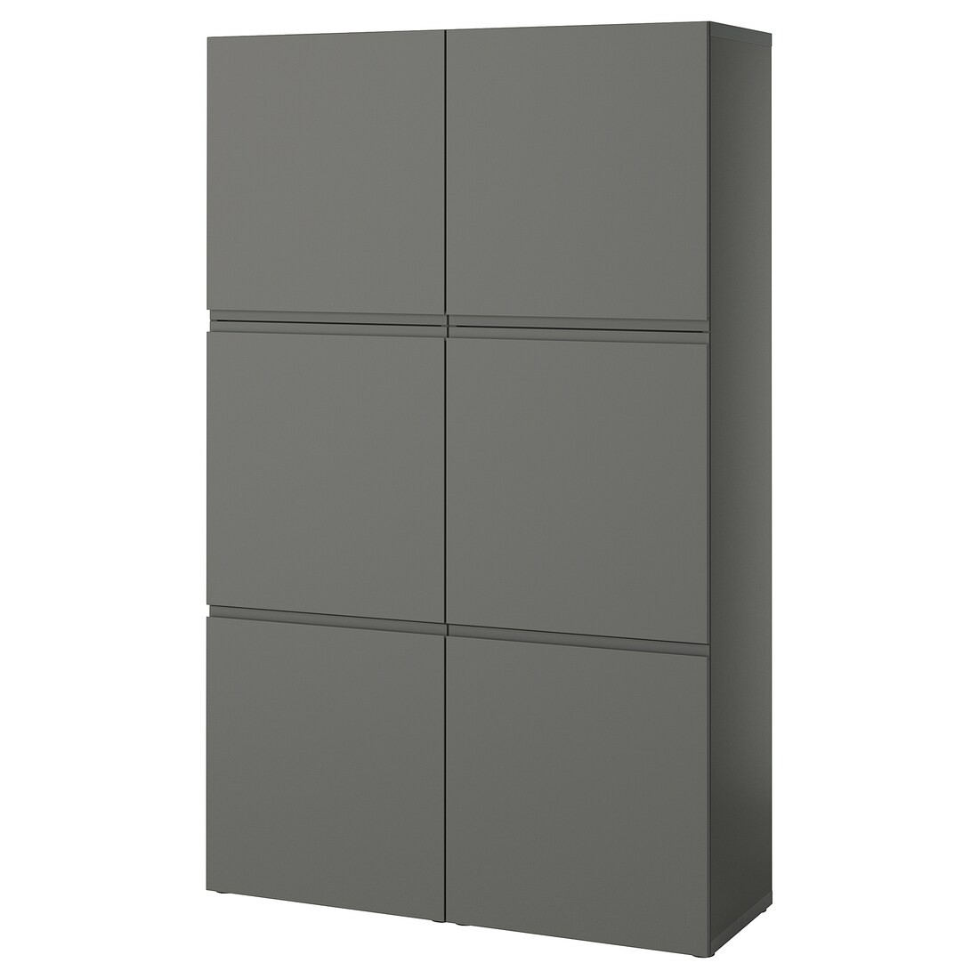 BESTÅ Комбинация для хранения с дверцами, темно-серый/Вестервикен темно-серый, 120x42x193 см