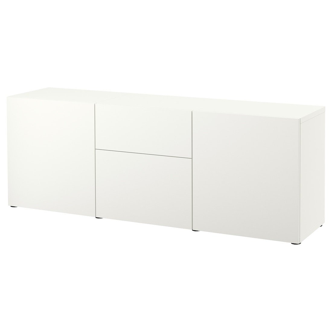 BESTÅ БЕСТО Комбинация для хранения с ящиками, белый / Lappviken белый, 180x42x65 см