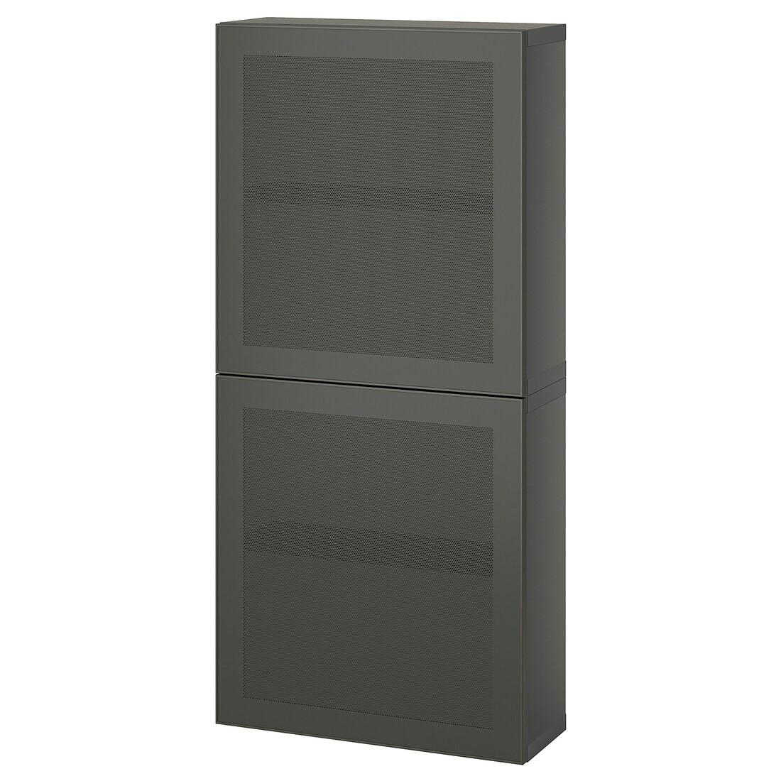 BESTÅ Навесной шкаф с 2 дверями, темно-серый / Mörtviken темно-серый, 60x22x128 см