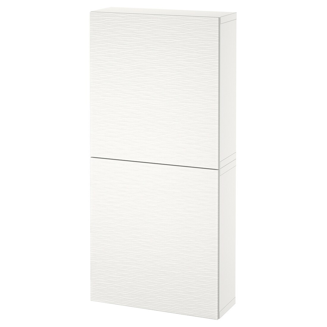BESTÅ БЕСТО Навесной шкаф с 2 дверями, белый / Laxviken белый, 60x22x128 см