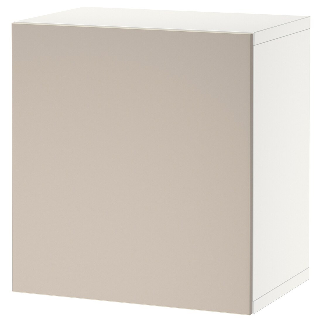 BESTÅ БЕСТО Комбинация настенных шкафов, белый / Lappviken светло-серый / бежевый, 60x42x64 см