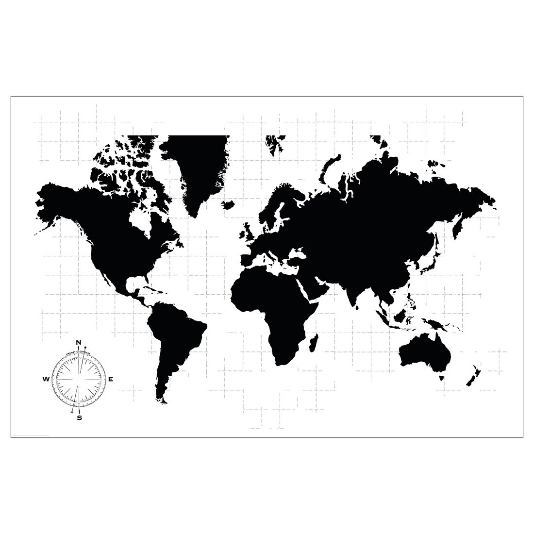 BILD БИЛЬД Постер, карта мира, 91x61 cм
