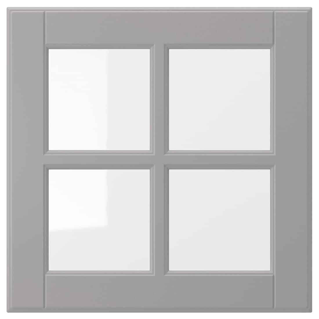 BODBYN БУДБИН Стеклянная дверь, серый, 40x40 см