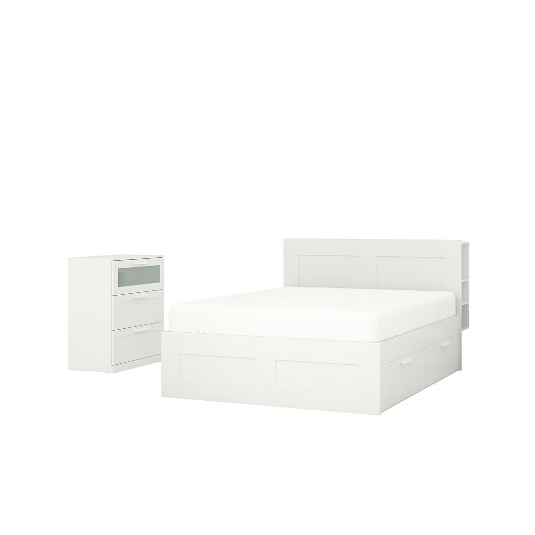BRIMNES БРИМНЭС Мебель для спальни, комплект 2 шт., белый, 160x200 см