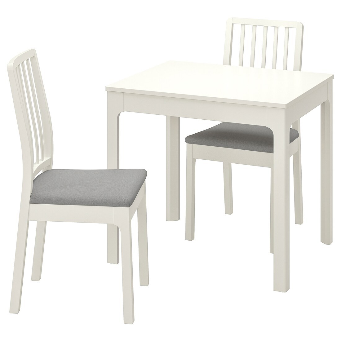 EKEDALEN ЭКЕДАЛЕН / EKEDALEN ЭКЕДАЛЕН Стол и 2 стула, белый / Orrsta светло-серый, 80/120 см