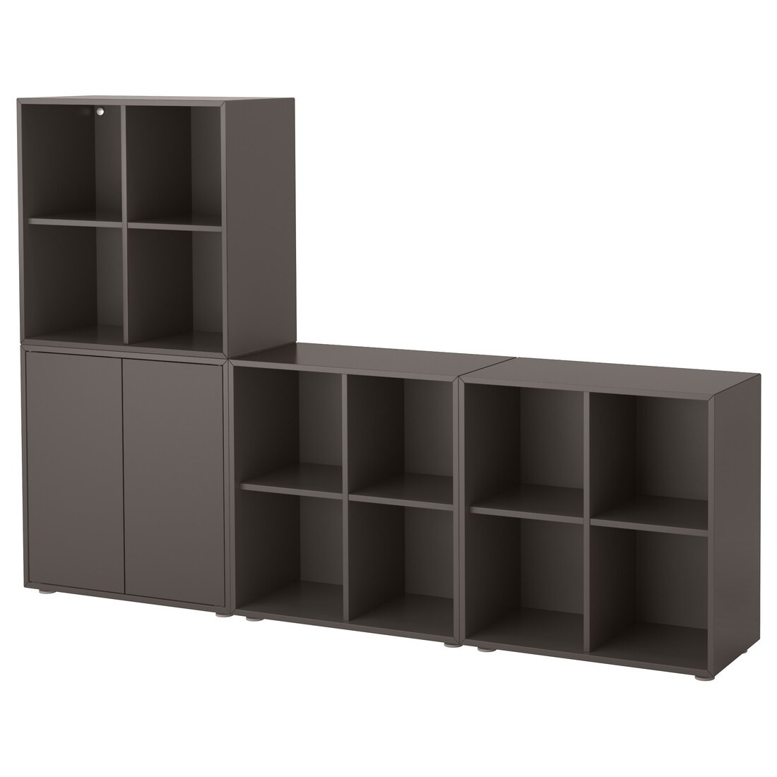 EKET ЭКЕТ Комбинация шкафов с ножками, темно-серый, 210х35х142 см