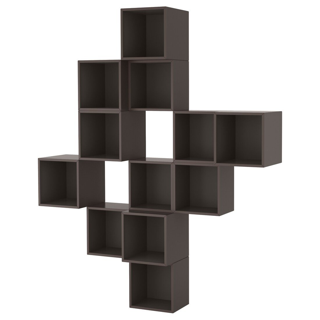 EKET ЭКЕТ Комбинация настенных шкафов, темно-серый, 175x35x210 cм