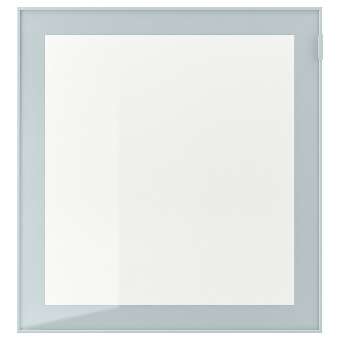 GLASSVIK ГЛАССВИК Стеклянная дверь, светло-серо-голубой / прозрачное стекло, 60x64 см