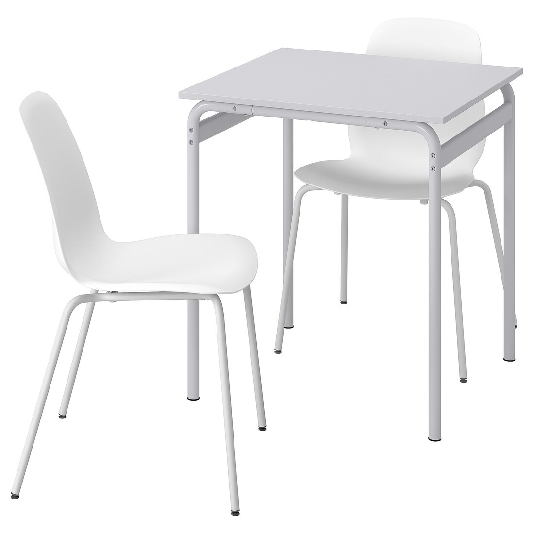 GRÅSALA / LIDÅS ГРОСАЛА / ЛИДОС Стол и 2 стула, серый / белый, 67 см