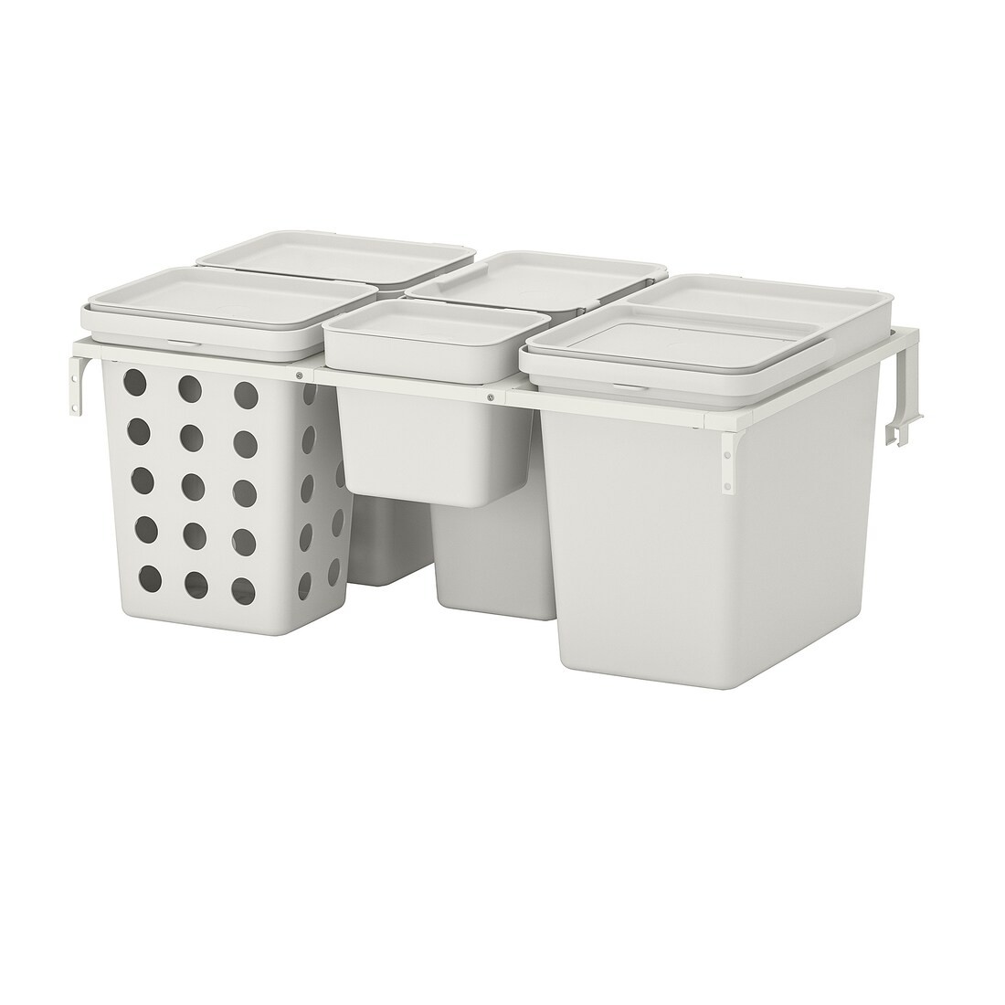HÅLLBAR ХОЛЛБАР Решение для сортировки мусора, для кухонных ящиков METOD с вентиляцией / светло-серый, 55 л