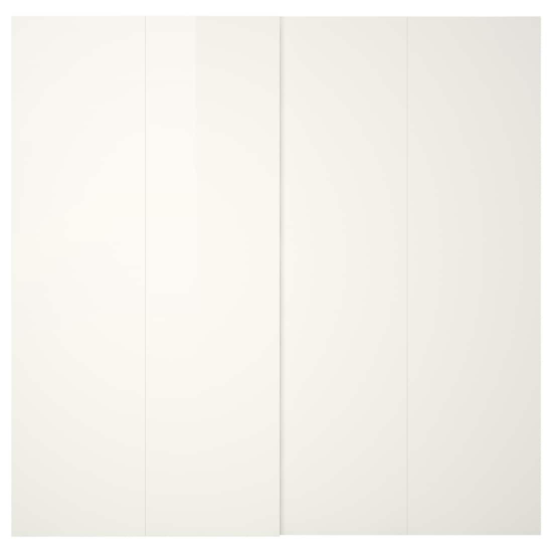 HASVIK ХАСВИК Пара раздвижных дверей, глянцевый белый, 200x236 см