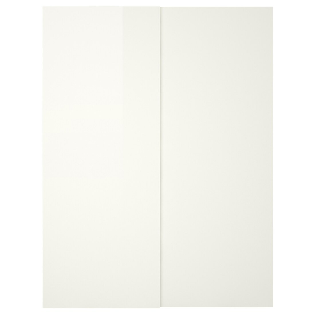 HASVIK ХАСВИК Пара раздвижных дверей, глянцевый белый, 150x236 см