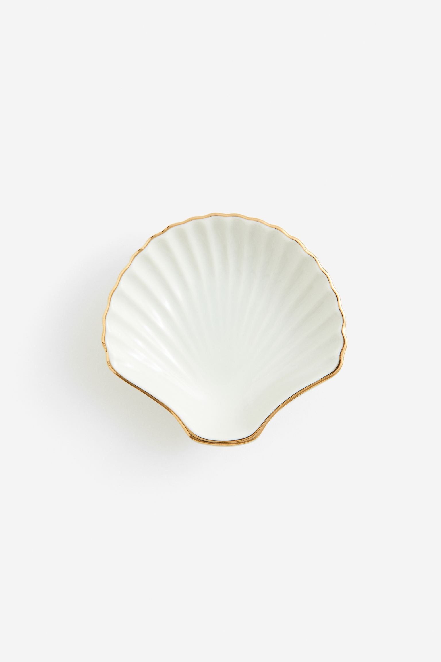 Миниатюрная тарелка в форме ракушки., Белый/Морской гребешок
