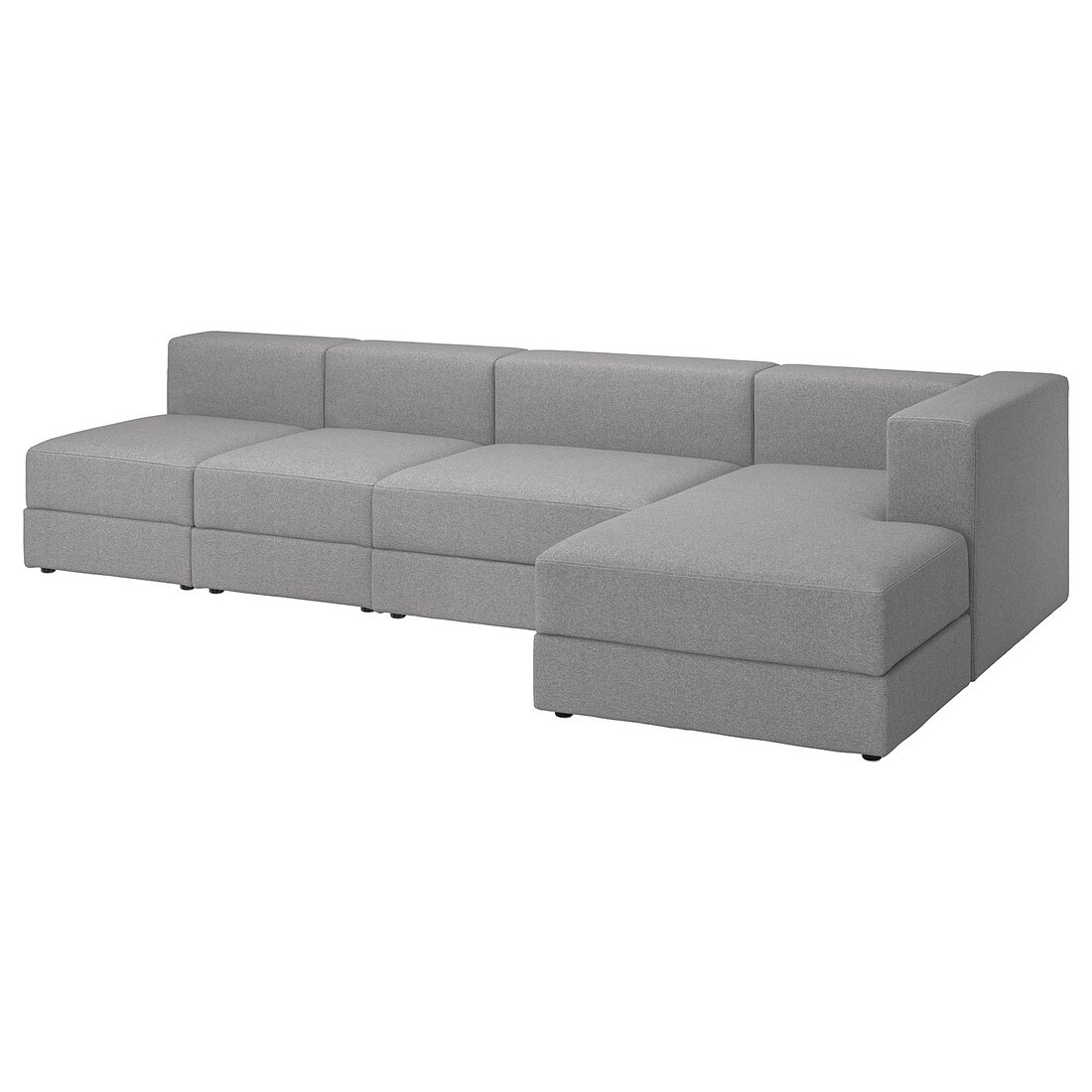 JÄTTEBO 4, 5-местный модульный диван с козеткой, правосторонний / Tonerud серый