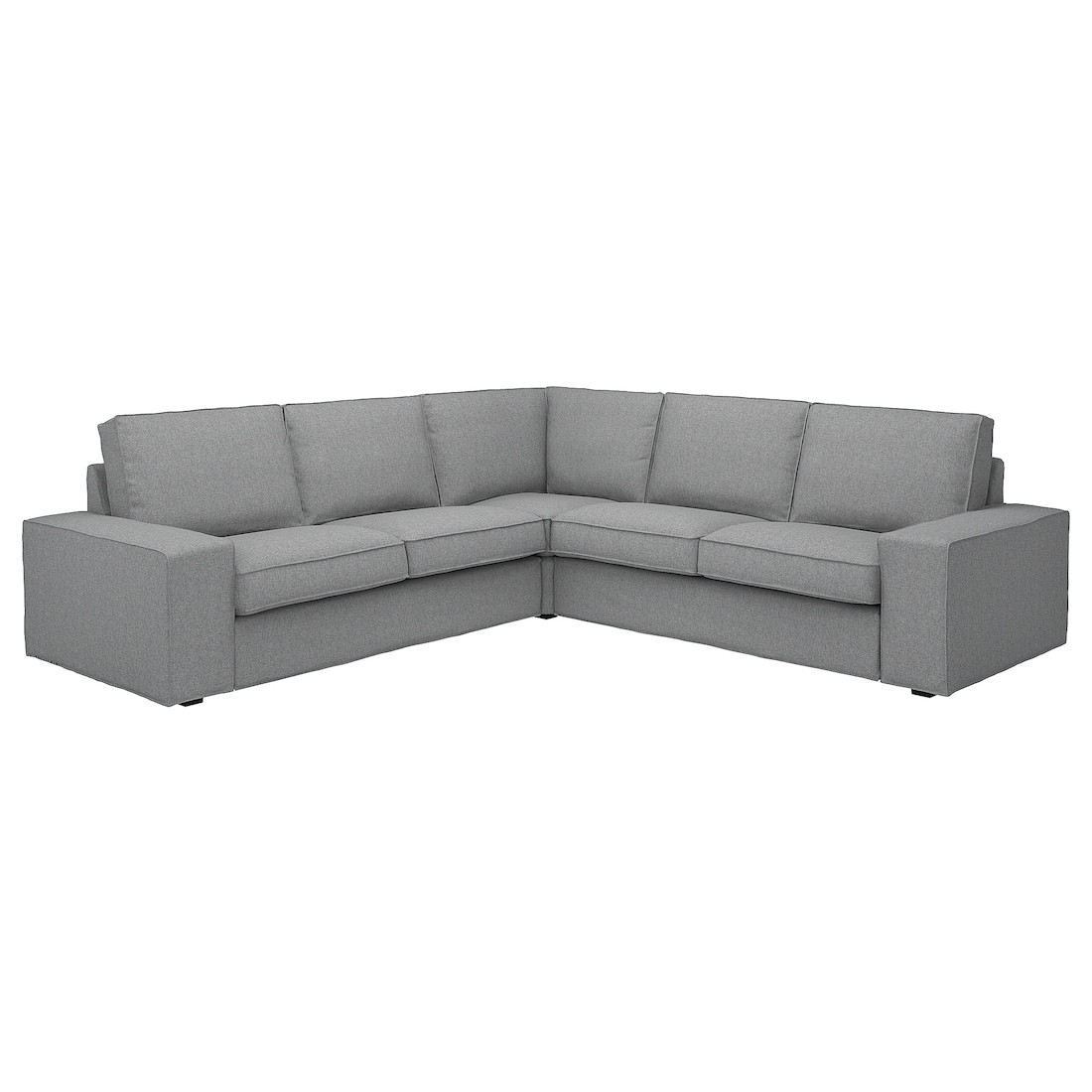 KIVIK КИВИК 4-местный угловой диван, Tibbleby бежевый / серый