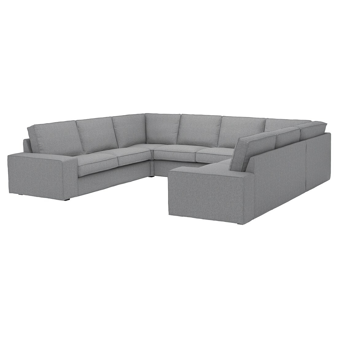 KIVIK КИВИК П-образный диван, 6-местный, Tibbleby бежевый / серый