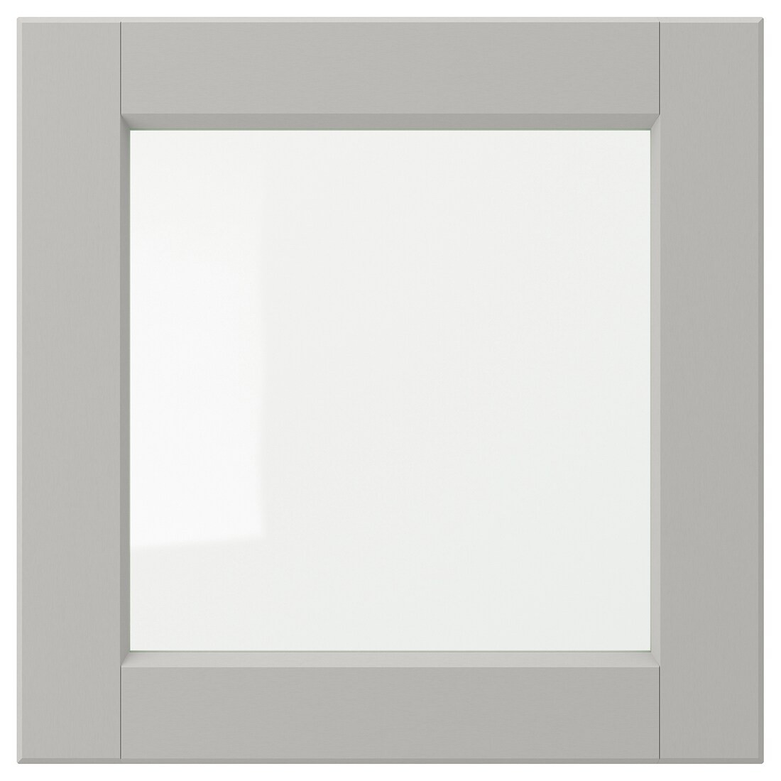 LERHYTTAN ЛЕРХЮТТАН Стеклянная дверь, светло-серый, 40x40 см