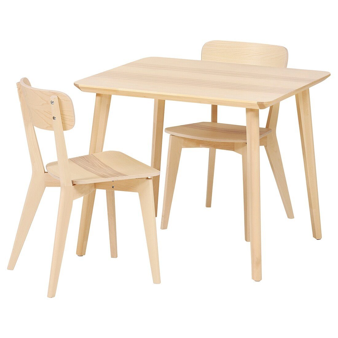 LISABO / LISABO Стол и 2 стула, ясеневый шпон/ясеневый шпон, 88 см