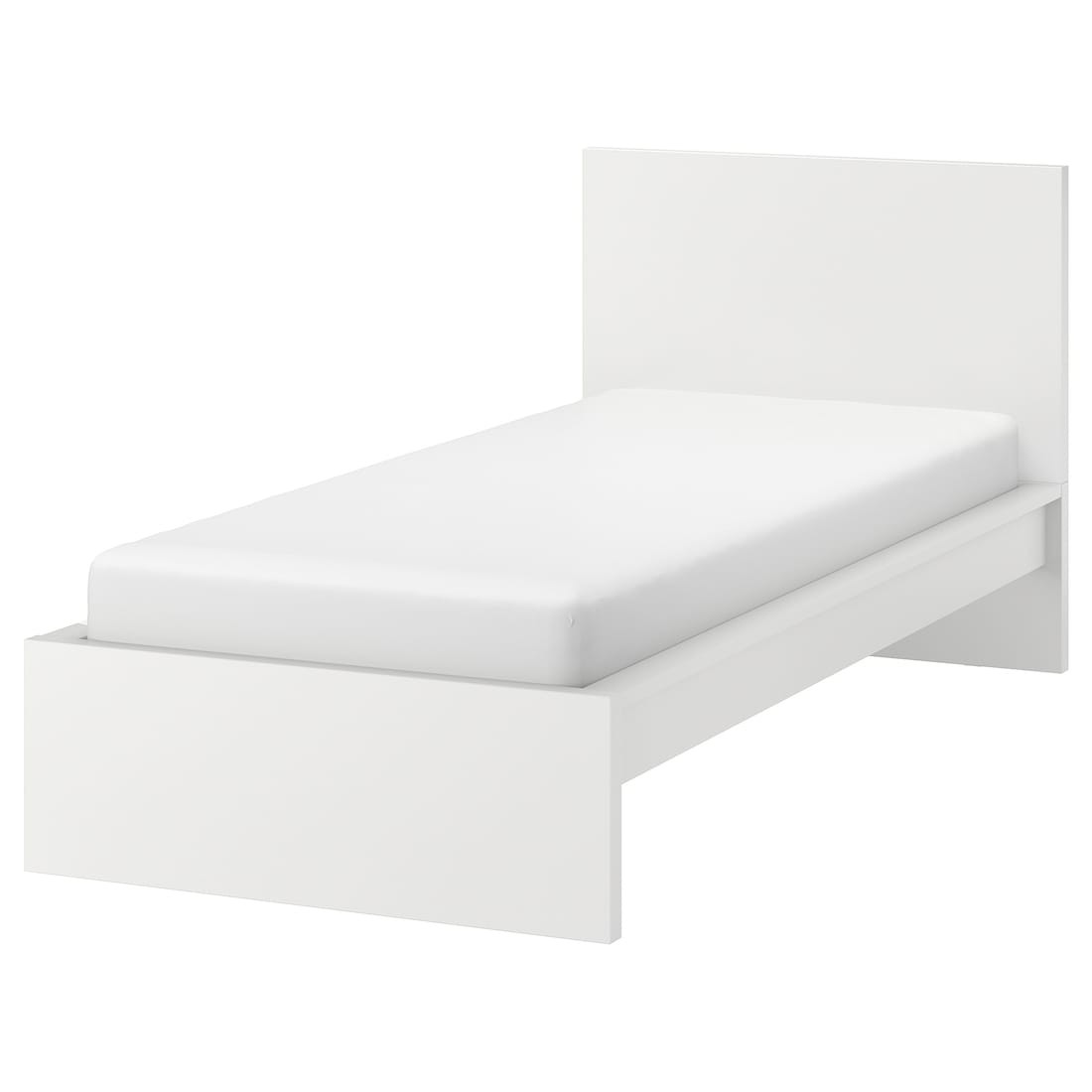 MALM МАЛЬМ Кровать односпальная, высокий, белый / Линдбаден, 90x200 см