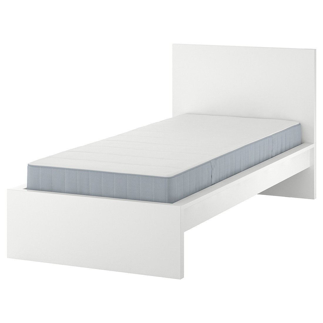MALM Кровать с матрасом, белый / Vesteröy средней жесткости, 90x200 см