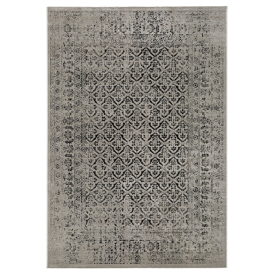 MANSTRUP Ковер с коротким ворсом, серый антик / цветочный узор, 160x230 см