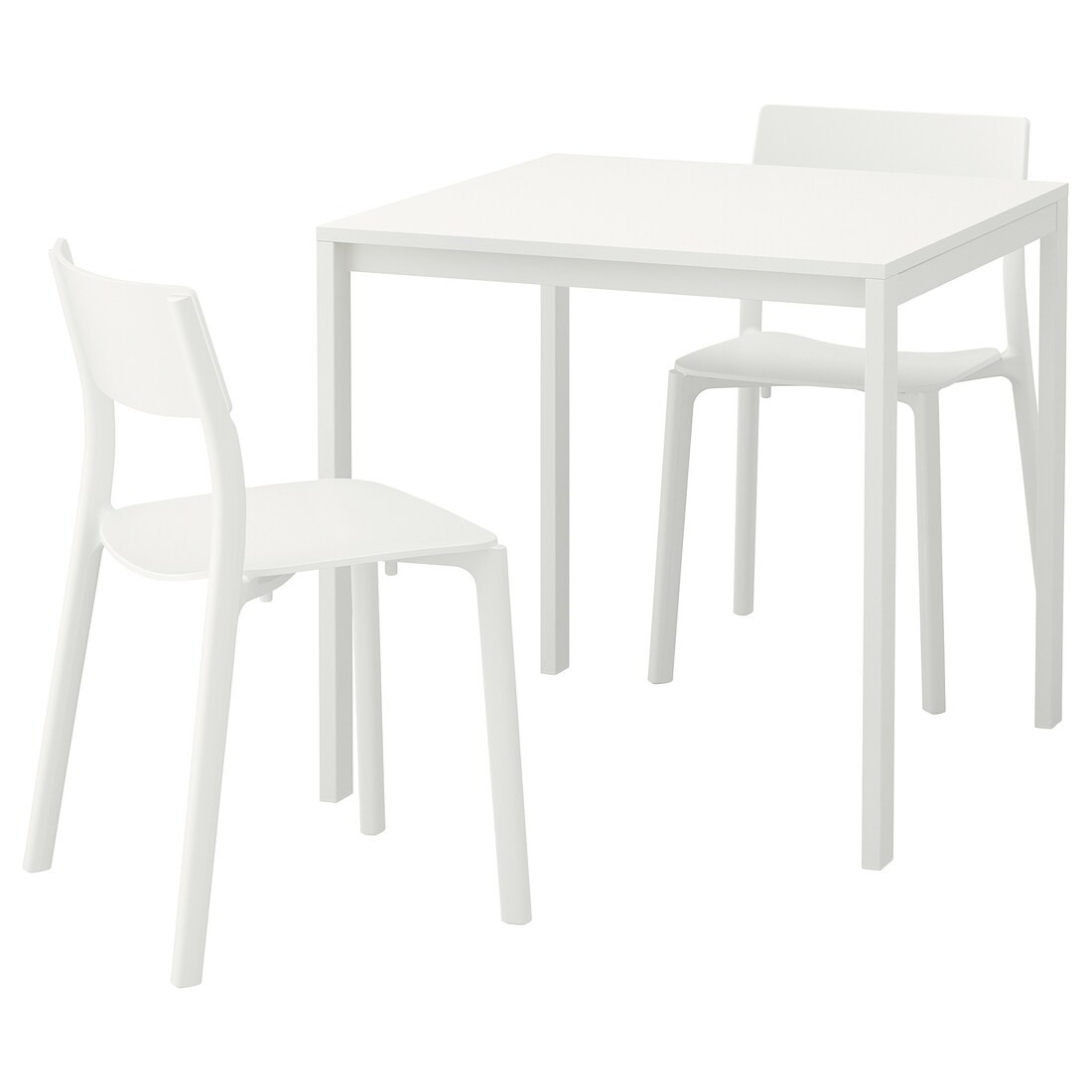 MELLTORP / JANINGE Стол и 2 стула, белый / белый, 75 см