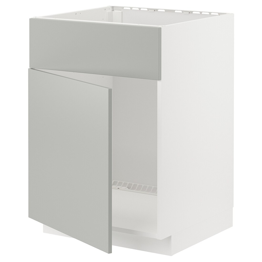 METOD Шкаф под мойку / дверь / фасад, белый / Хавсторп светло-серый, 60x60 см