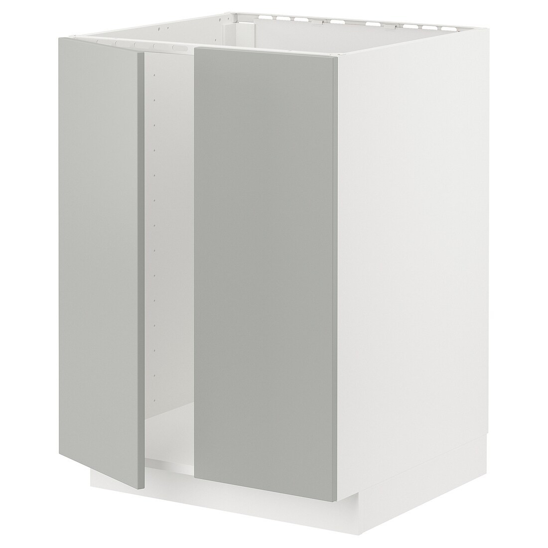 METOD Напольный шкаф для мойки, белый / Хавсторп светло-серый, 60x60 см