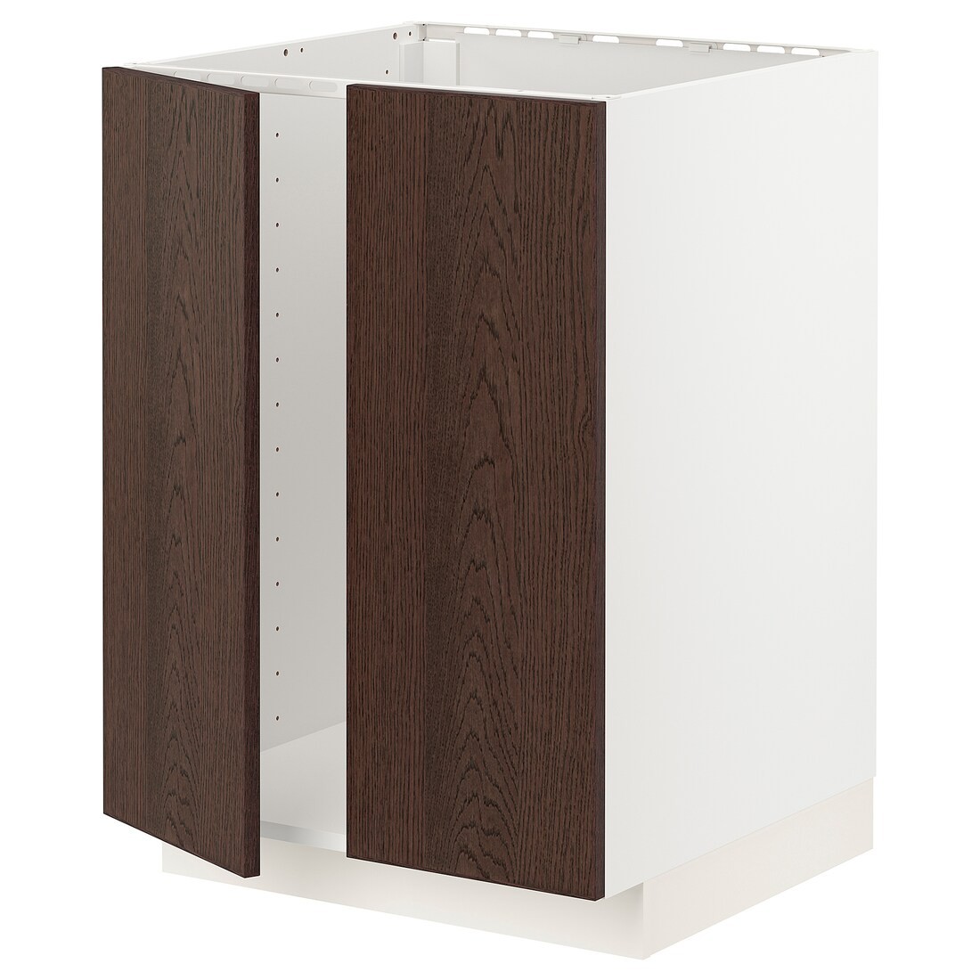 METOD МЕТОД Напольный шкаф для мойки, белый / Sinarp коричневый, 60x60 см