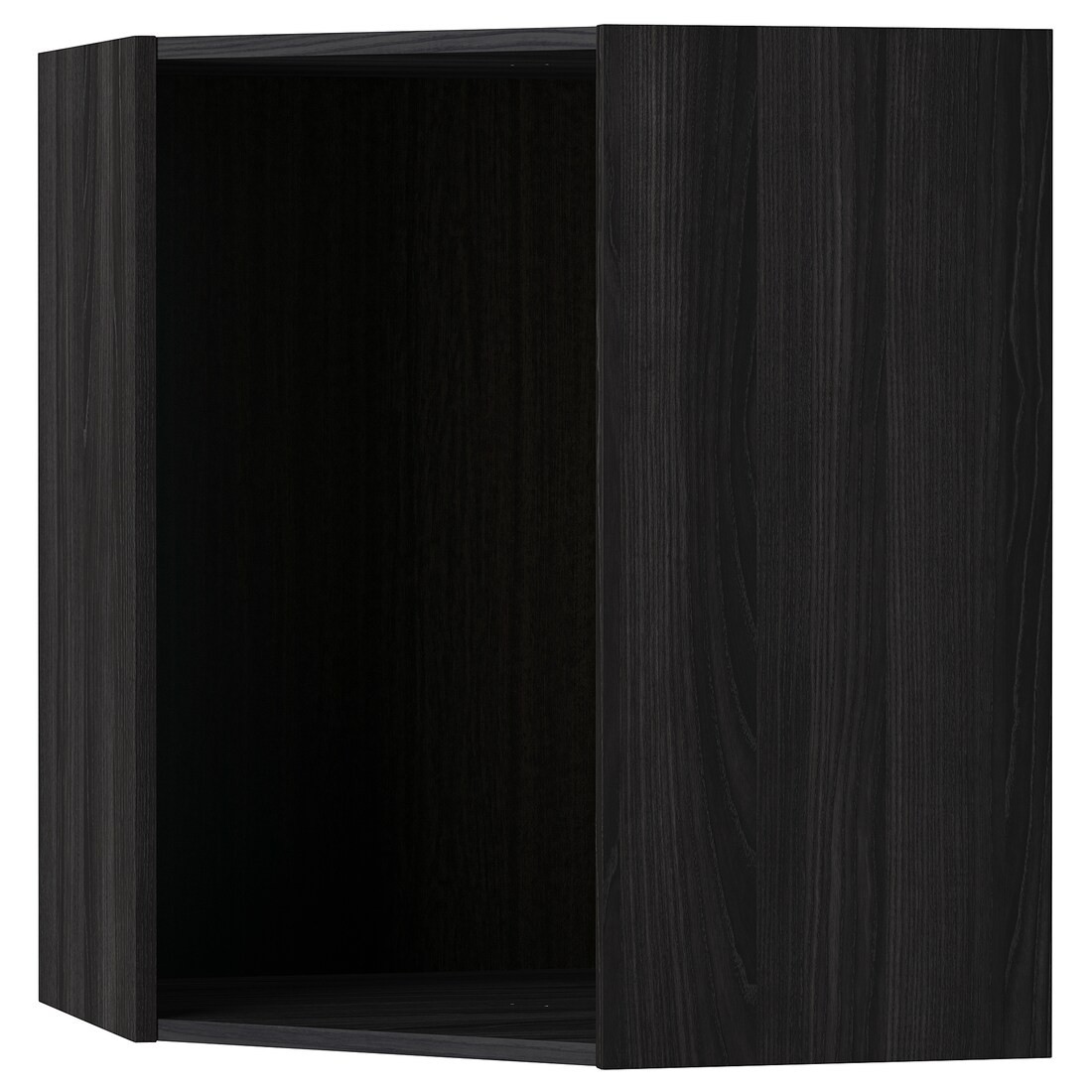 METOD МЕТОД Каркас навесного углового шкафа, имитация дерева черный, 68x68x80 см