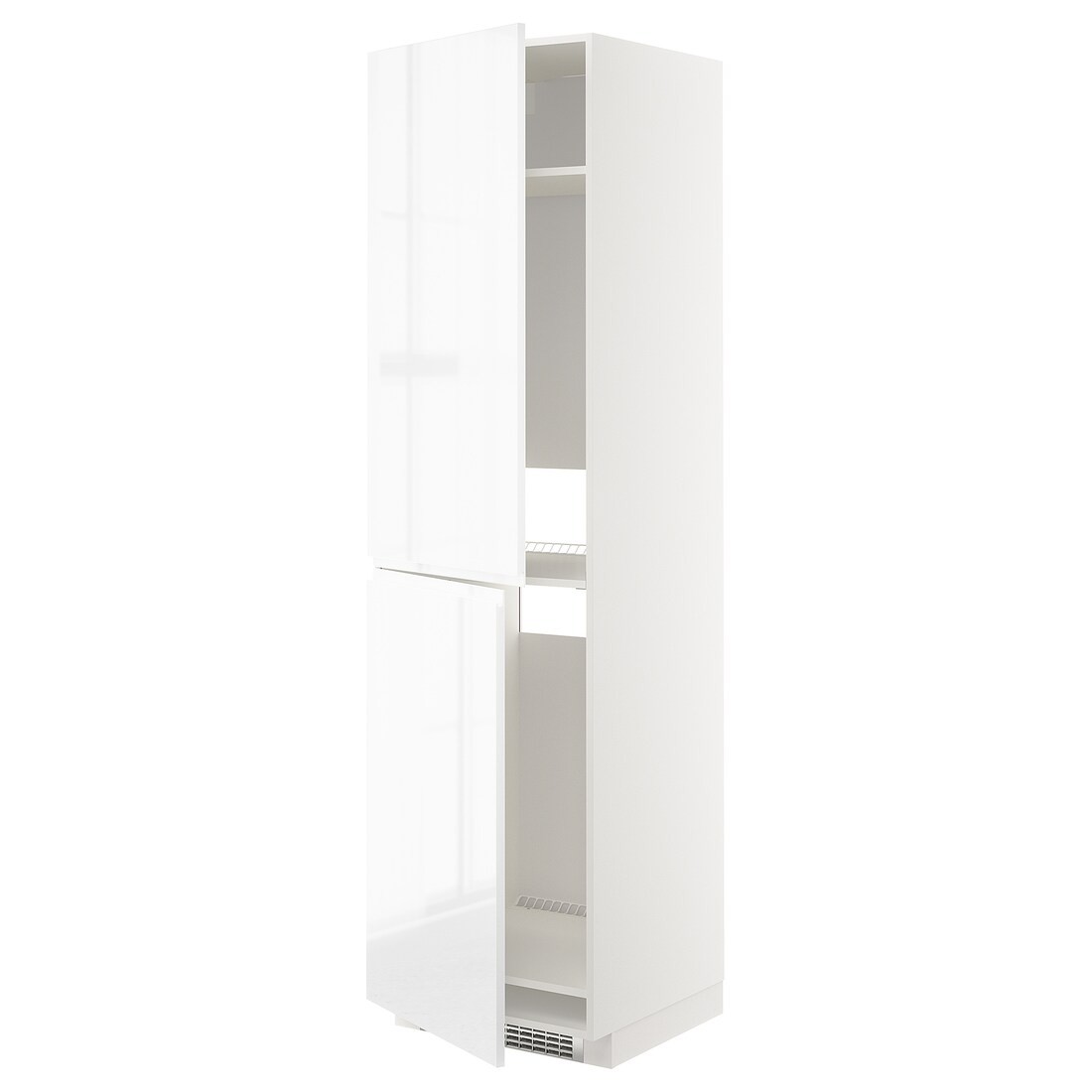 METOD МЕТОД Высокий шкаф для холодильника / морозильника, белый / Voxtorp глянцевый / белый, 60x60x220 см