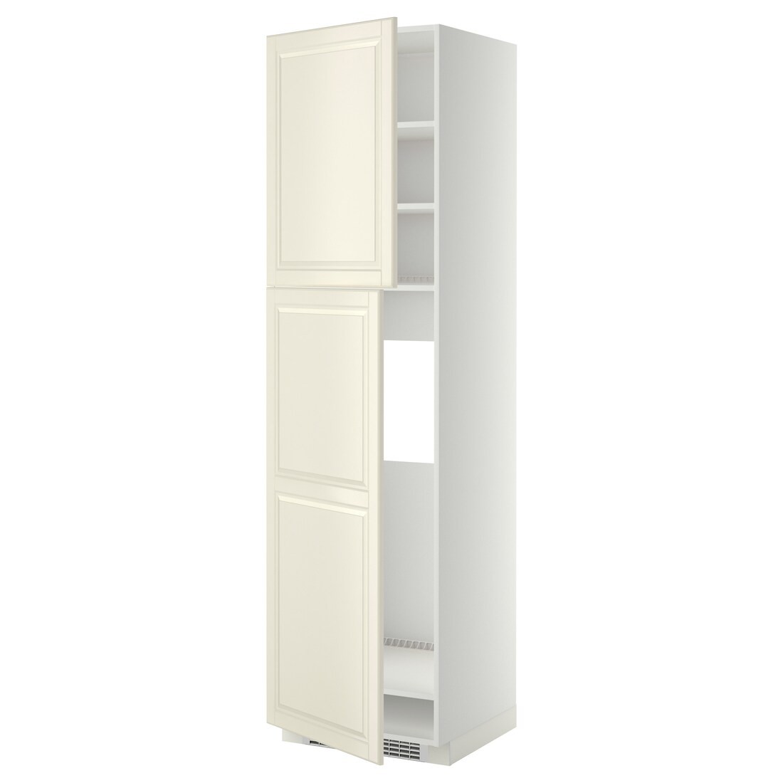 METOD МЕТОД Высокий шкаф для холодильника, белый / Bodbyn кремовый, 60x60x220 см