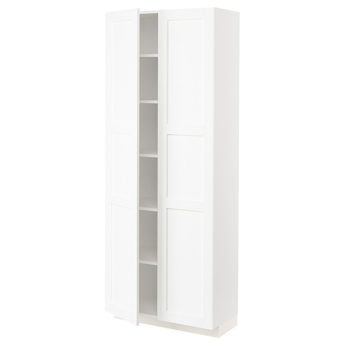 METOD МЕТОД Высокий шкаф с полками, белый Enköping / белый имитация дерева, 80x37x200 см